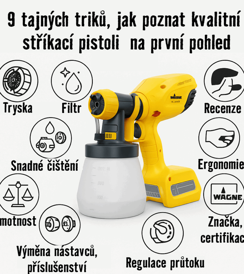 9 tajných triků, jak poznat kvalitní stříkací pistoli na první pohled